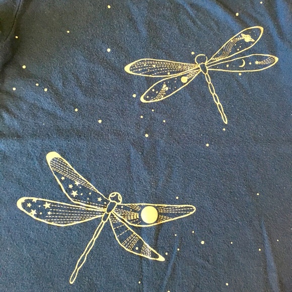 Yoga dogs and golden dragonflies organic cotton Tee lot 4T - Picture 4 of 6
